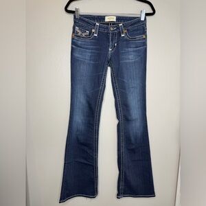 Big Star Sweet Jeans Womens 26L Flare Bootcut Denim Blue Stretch